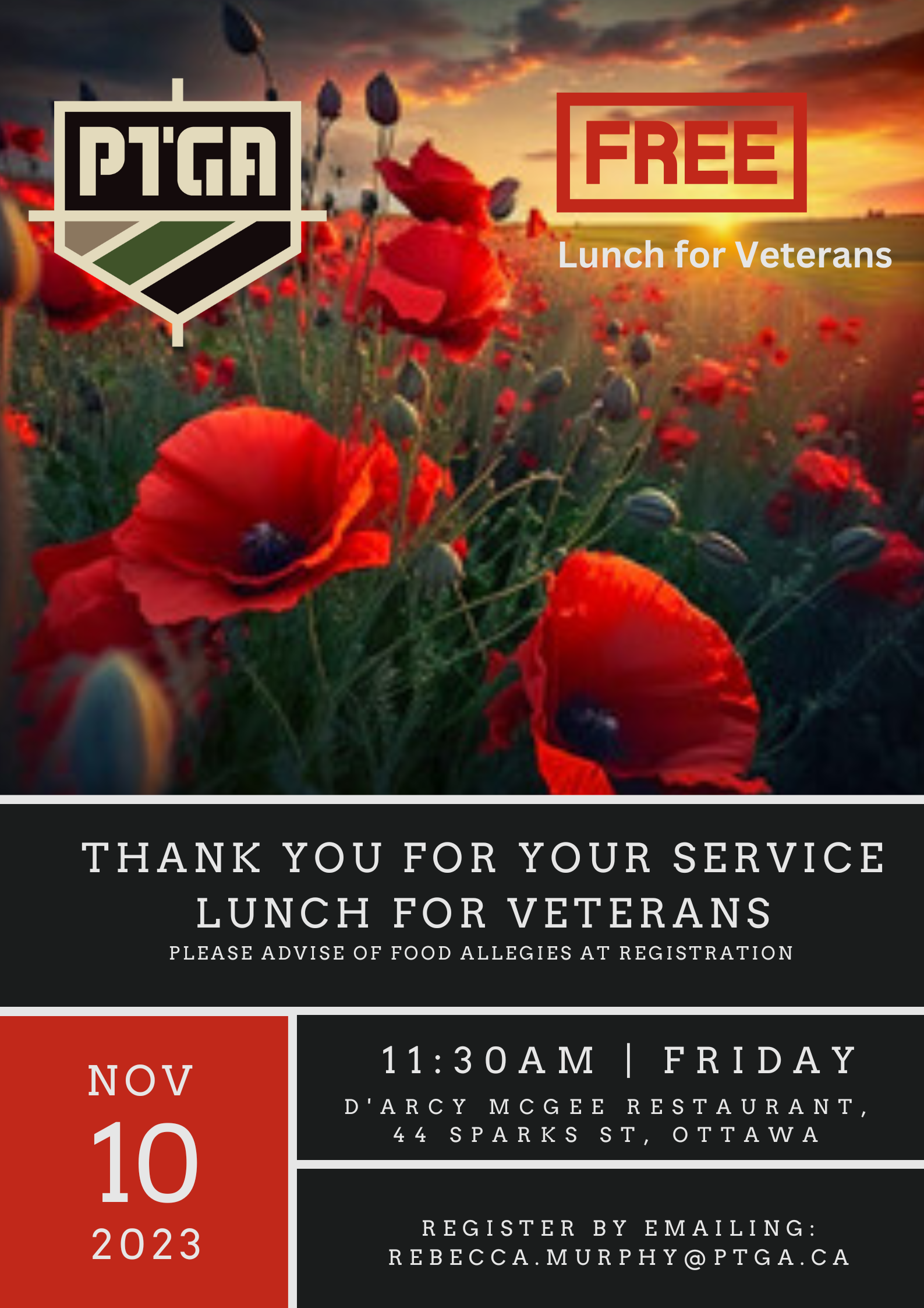Lunch for veterans- ottawa