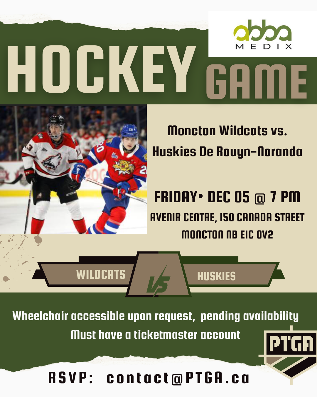 Moncton Wildcats game Dec 5th!