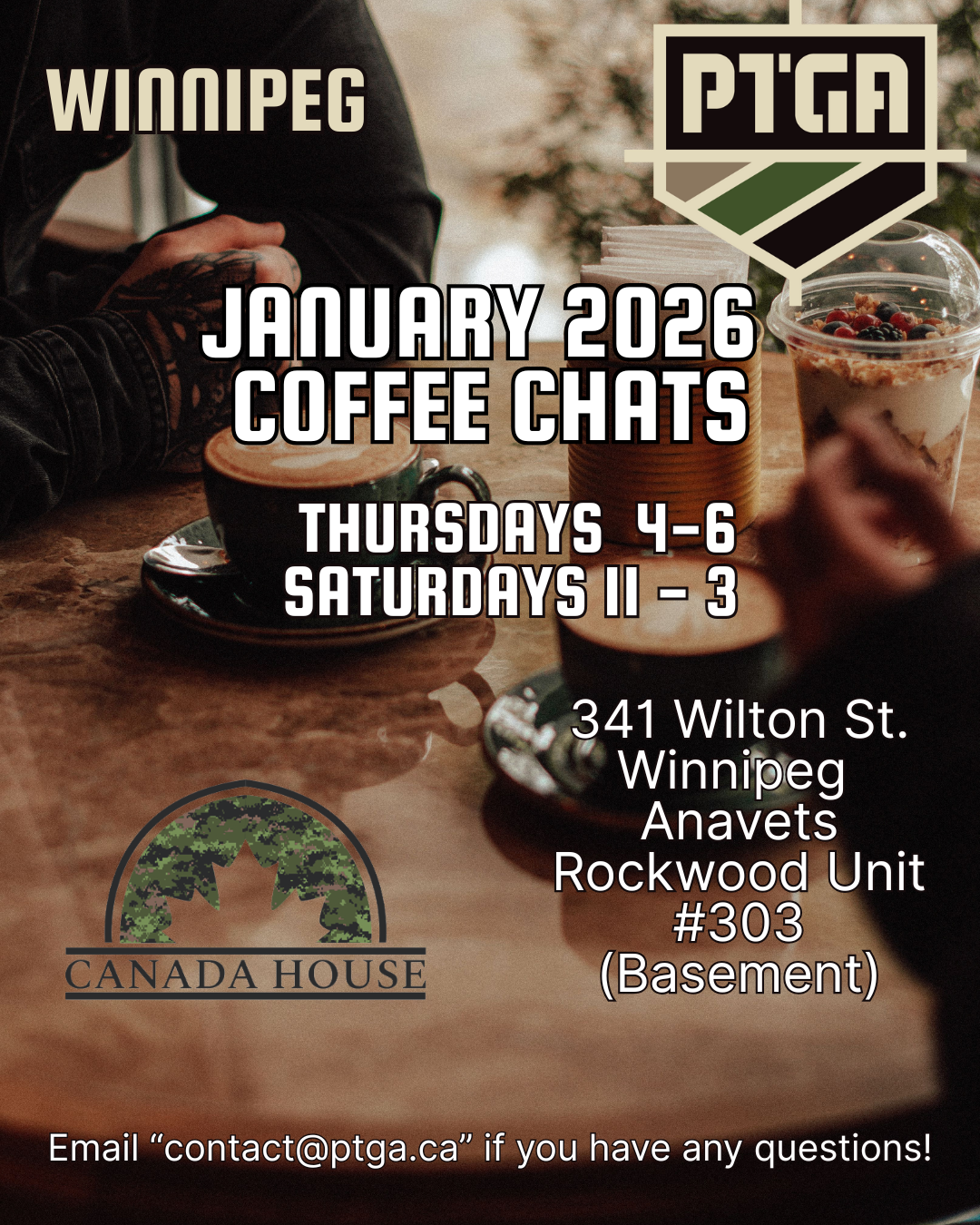 Winnipeg Coffee Chats – Thursdays & Saturdays