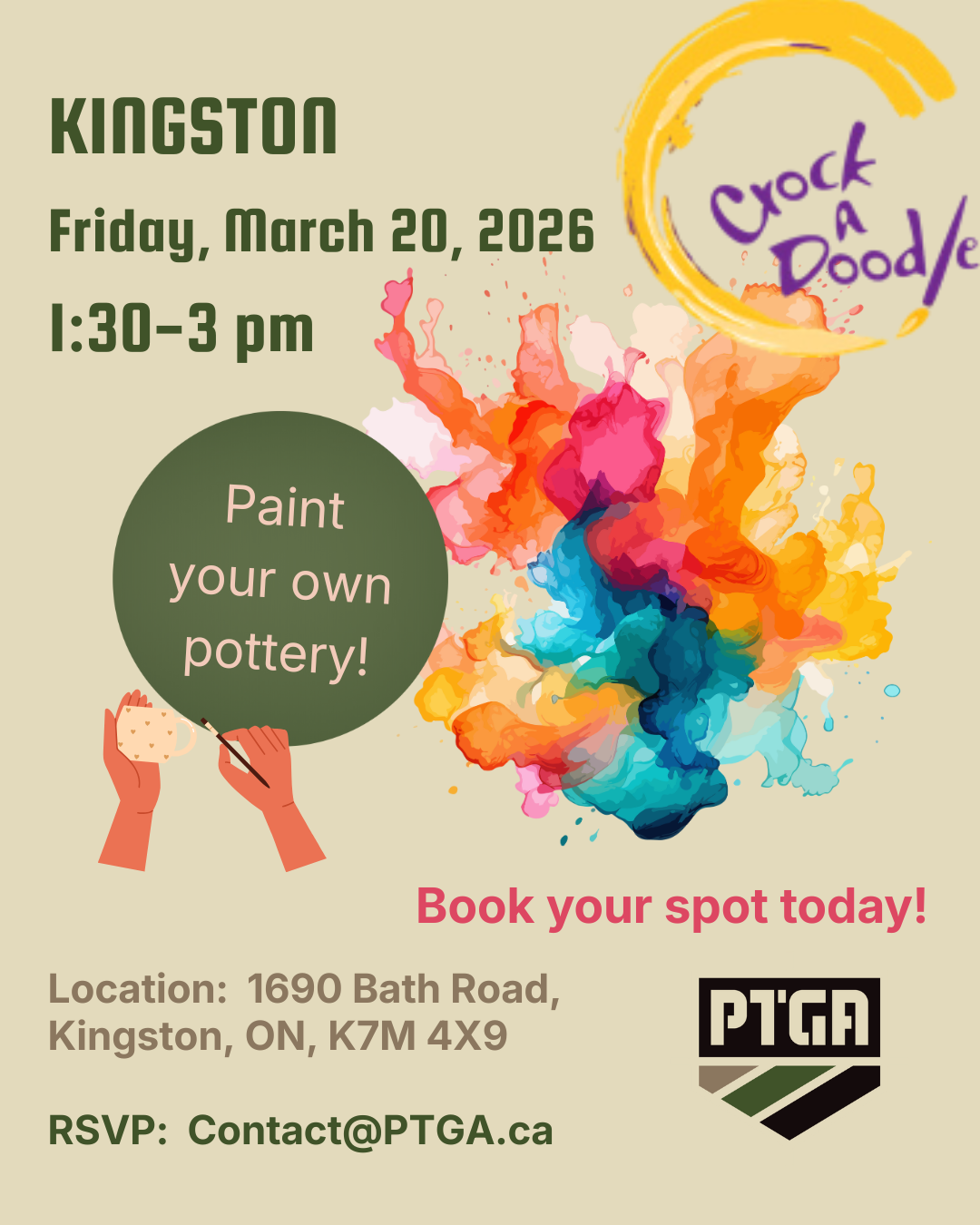 Kingston, Paint Night – March 20th