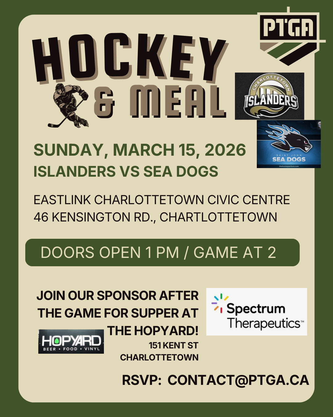 Hockey & Supper – March 15th