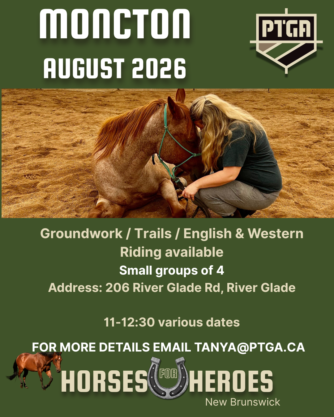 August Horses for Heroes (11-12:30, various dates)