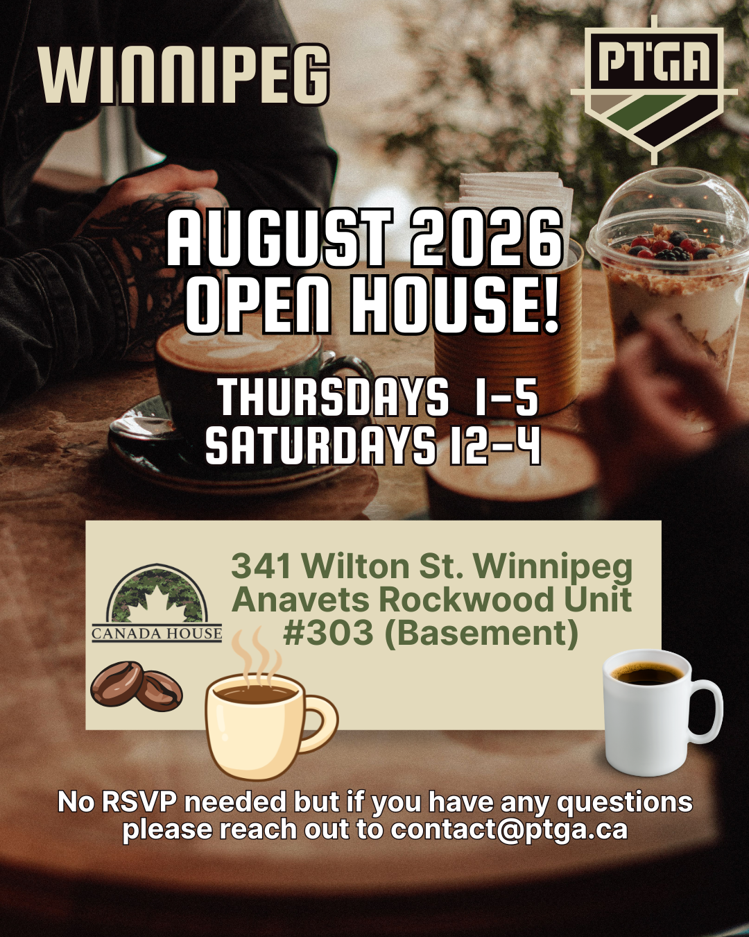 August Open House! Thursdays & Saturdays see flyer for times.