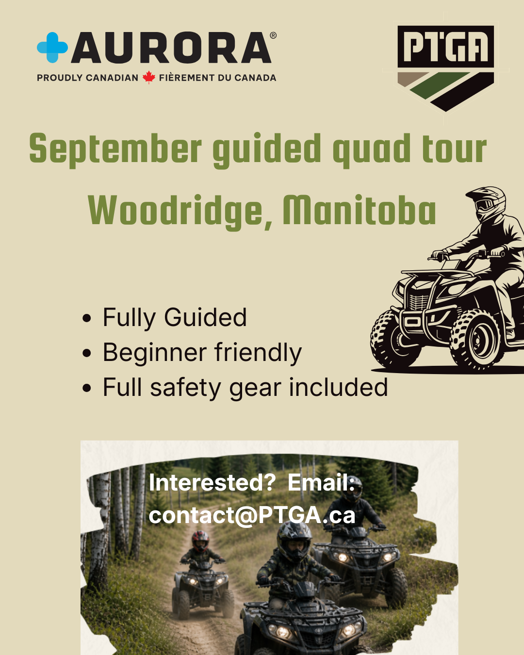 Interested in a Quad Trail/Tour – reach out! Date tba