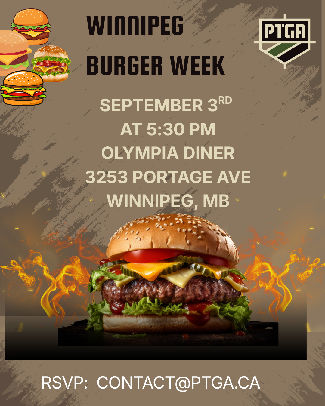 Burger week – Sept. 3rd at 5:30 p.m.